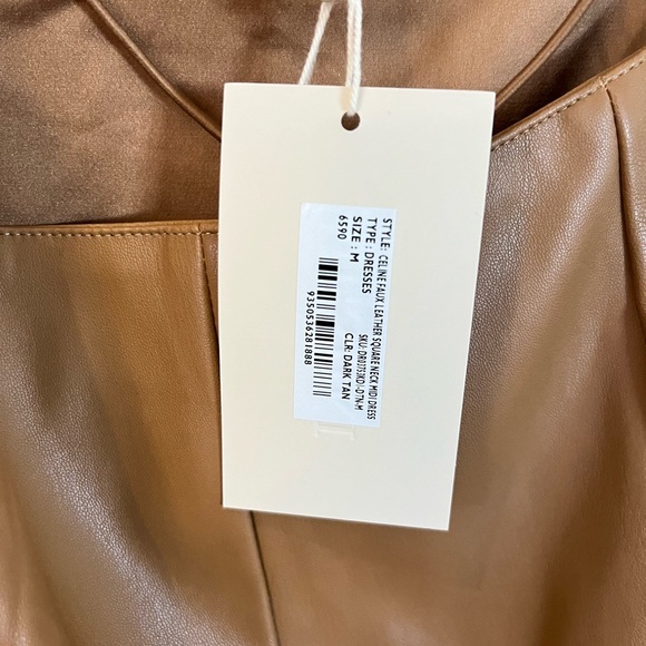 NWT Meshki Celine Faux Leather Midi Dress - Picture 5 of 6